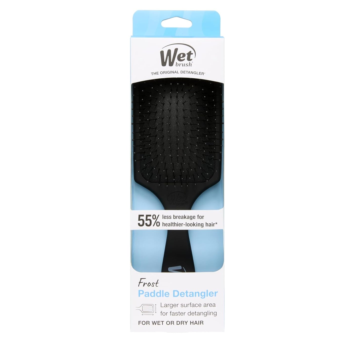 Wet Brush Paddle Detangler Hair Brush - Ultra-Soft IntelliFlex Bristles | AquaVent Design for All Hair Types