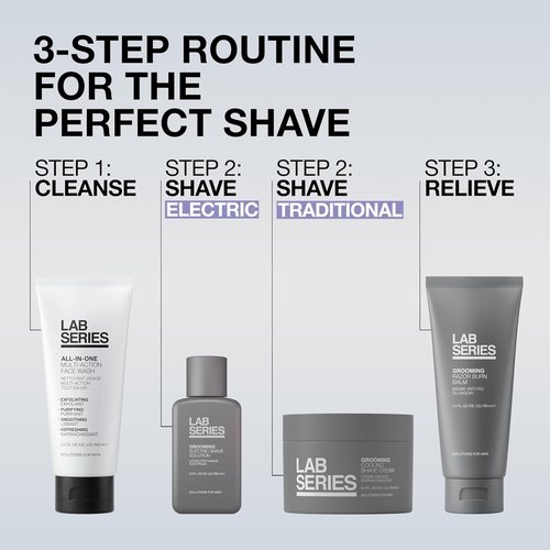 Lab Series Men's Grooming Effortless Pre-Electric Shave Solution - Cools & Refreshes Skin - Skin Care for Men, 3.4 Fl Oz