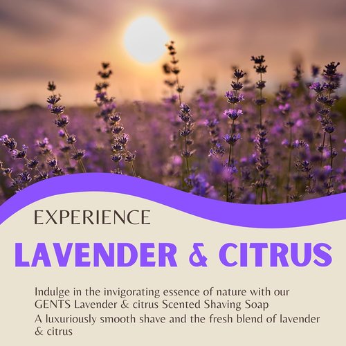 GENTS Shave Soap Set for Men - 97% All Natural, Bergamot, Lavender Citrus & Ocean Driftwood | Pack of 3