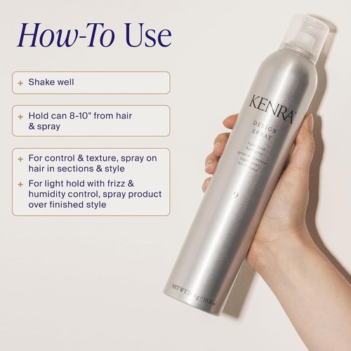 Kenra Design Spray 9 - Light Hold Hairspray for Taming Frizz & Flyaways | Lightweight & Brushable Formula