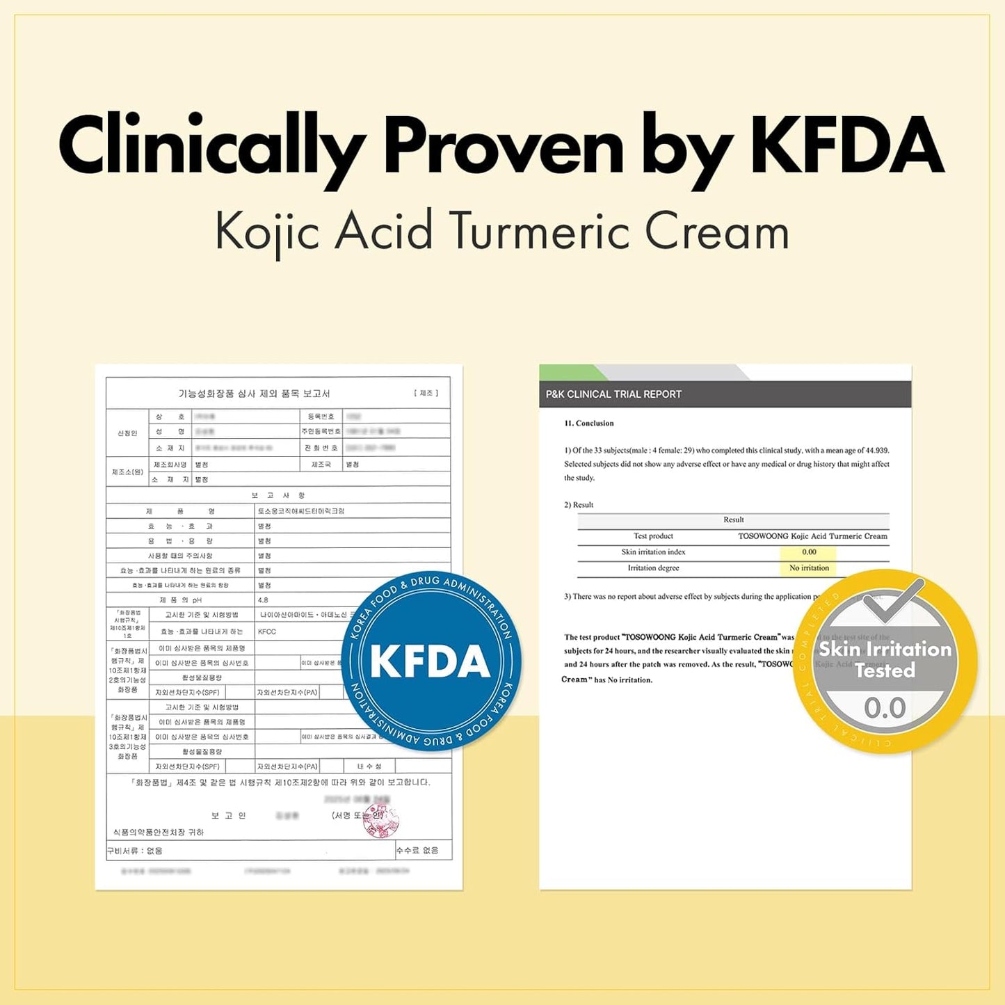 TOSOWOONG Kojic Acid Turmeric Cream - Dark Spot Corrector for Even Skin Tone | 50ml / 1.69 fl. oz.