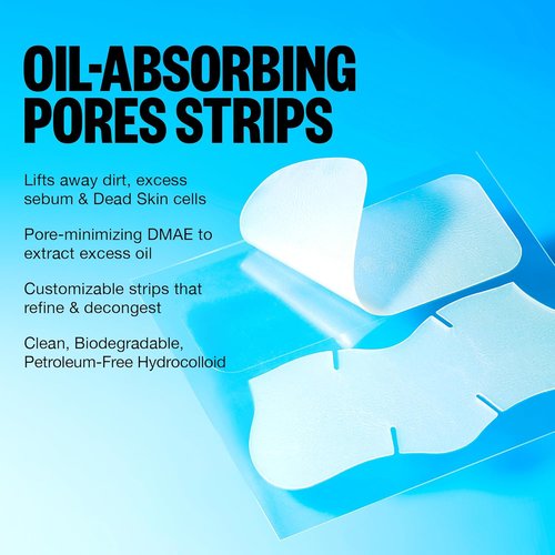 Peace Out Pore Strips - Hydrocolloid Blackhead Remover for Nose & Face | Oil Absorbing, Retinol Infused (8 Count)