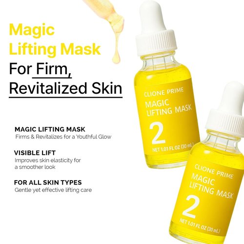 Regine Switzerland Korean Instant Face Lift Serum Mask - Hyaluronic Acid & Peptides for Anti-Aging