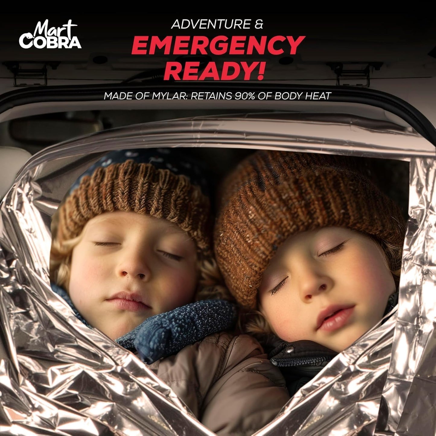 Skiennix Emergency Blanket 4-Pack | Mylar Thermal Survival Gear for Camping & First Aid