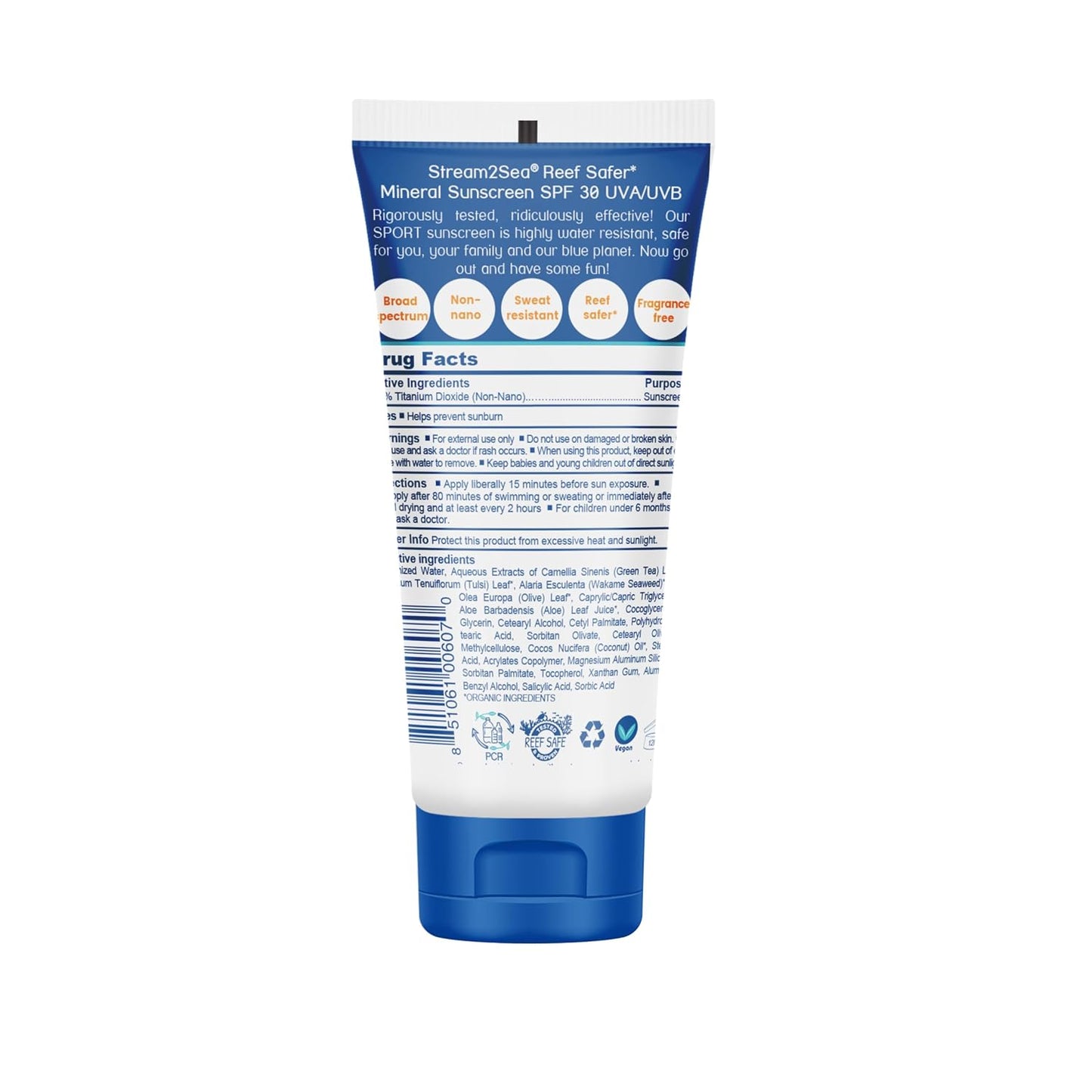 STREAM 2 SEA SPF 30 Biodegradable Mineral Sunscreen - Non-Greasy, Moisturizing, Reef Safe | 3 Fl Oz