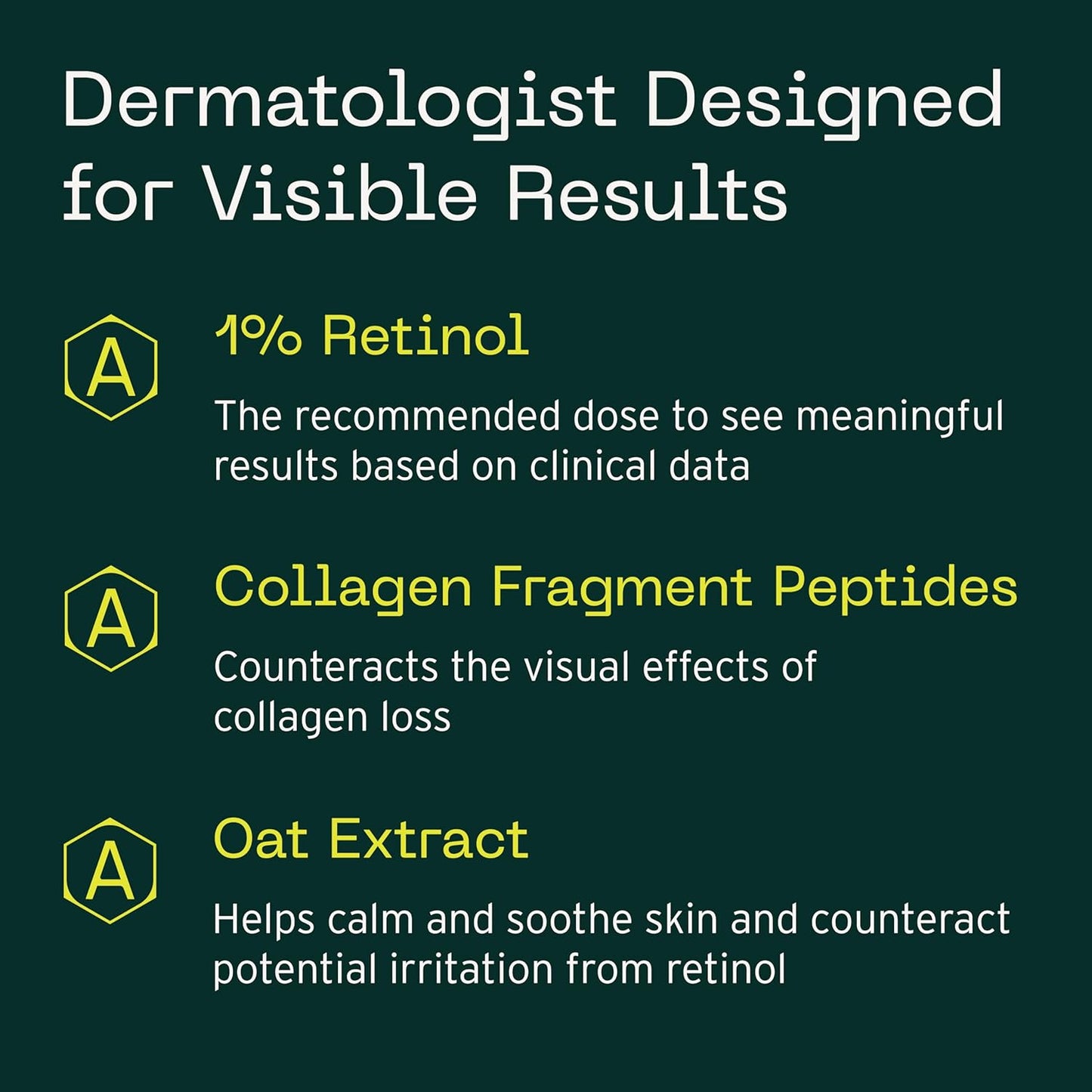 Skiennix 1% Retinol Peptide Boosting Serum - Reduces Wrinkles & Discoloration - 30ml with Collagen Peptides