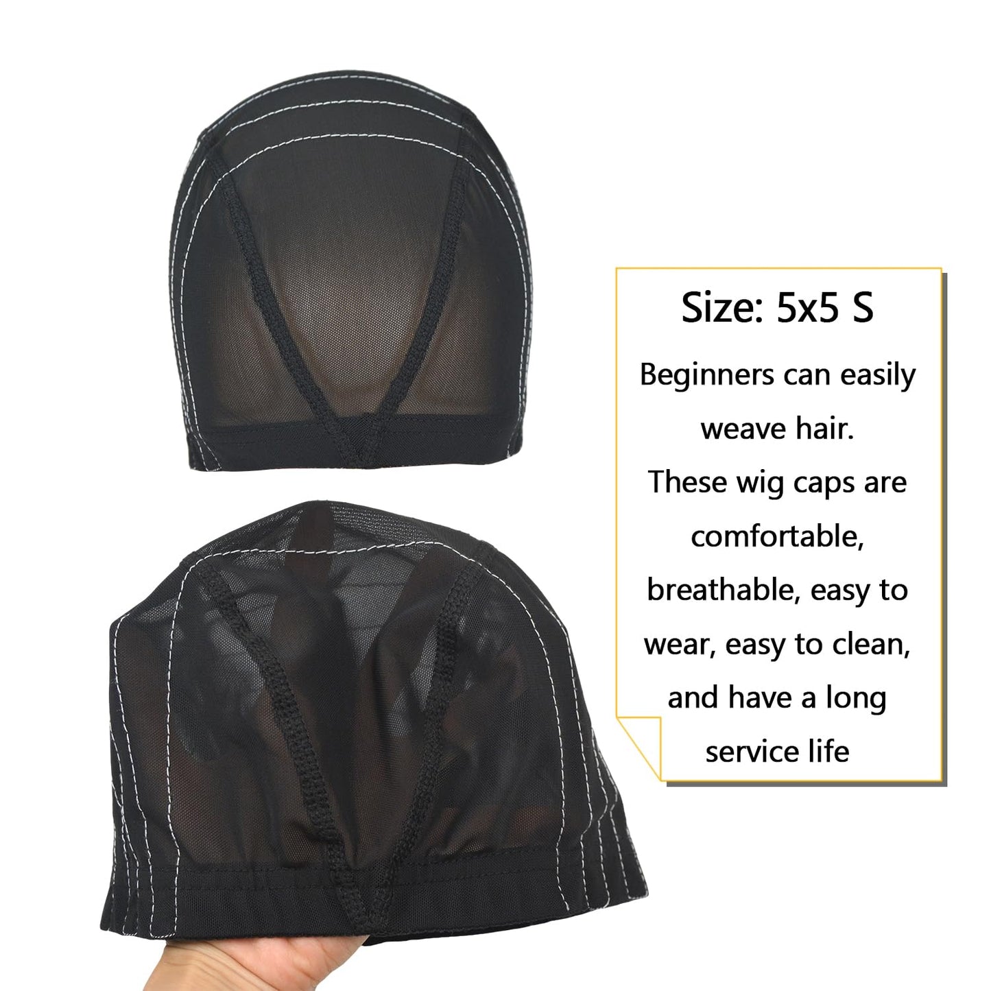 Mesh Dome Caps Wig Cap with Guideline Map for Wig Making Stretchable Wig Caps for Beginners Making Wigs (13x4 M)