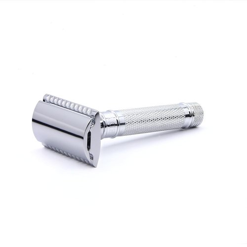 Edwin Jagger Classic Double Edge Safety Razor - Eco-Friendly Short Handle for Men & Women | Fits All DE Blades