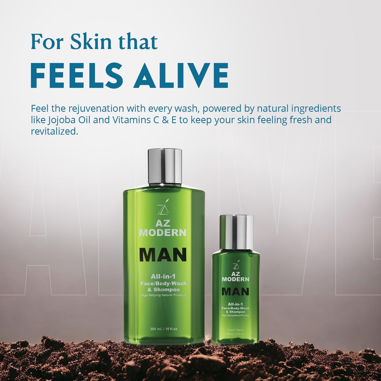 Skiennix 3-in-1 Face Wash, Body Wash & Shampoo - Aloe Vera & Jojoba Oil Formula | 10.14 + 2 FL OZ | Cleanses Sweat & Dirt