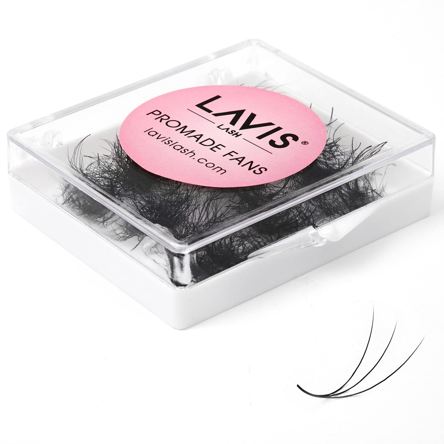 LAVISLASH 500 Promade Fans Eyelash Extension | Handmade Loose Volume Lash | Mutiple Options 3D-8D/10D/12D/14D/16D Fans | 0.03/0.05/0.07mm Thickness | C/CC/D Curl | 8-16mm Length(3D-0.07-D-13mm)