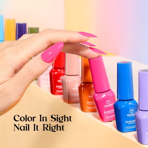 Beetles Gel Nail Polish Kit with U V Light - 35 Colors 68 Pcs Gel Polish Set One Color One Bottle Seasonal Whispers Nails Kit with Top Base Coat Beauty Must Have DIY Salon Manicure Gifts for Women
