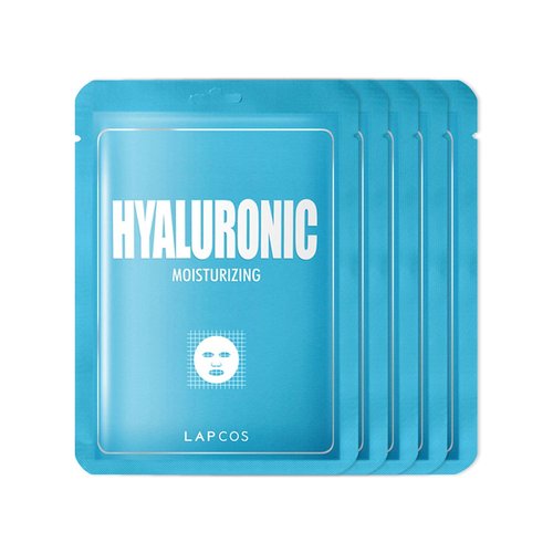LAPCOS Hyaluronic Acid Sheet Mask - Daily Hydrating Face Mask | Nourishes & Protects Skin, 5-Pack