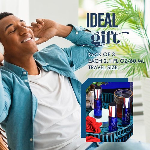 AQUA BLANCE Body Spray for Men - Travel Size 3-Pack (2.1 Fl Oz Each) | Long-Lasting Freshness