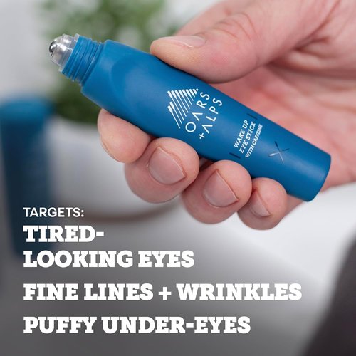 Oars + Alps Under Eye Roller - Caffeine & Aloe Vera Infused Eye Depuffer for Fine Lines | 0.5 Oz