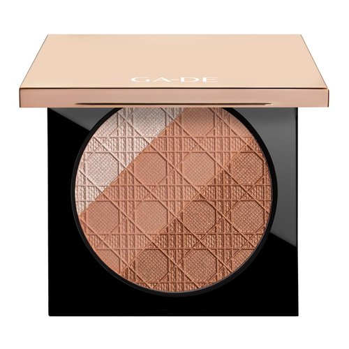 GA-DE Glow FX Natural Face Palette - Blush, Bronzer & Highlighter - Jojoba Oil Infused - 0.42 oz