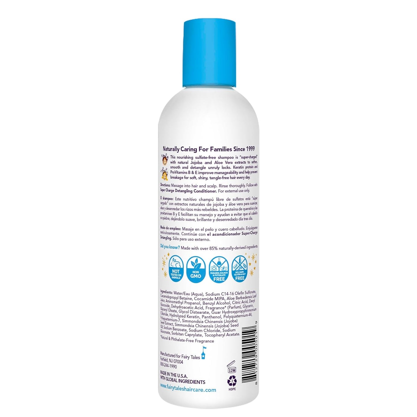 Fairy Tales Tangle Tamer Detangling Shampoo for Kids - Ultra Moisturizing, Anti-Frizz - 12 Oz