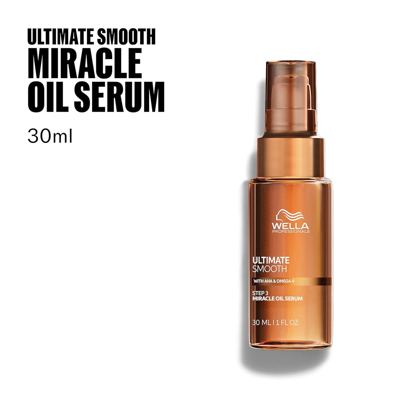 Wella Professionals ULTIMATE SMOOTH Miracle Oil Serum - Nourishes & Smooths Dry, Frizzy Hair | Color Safe & Heat Protectant