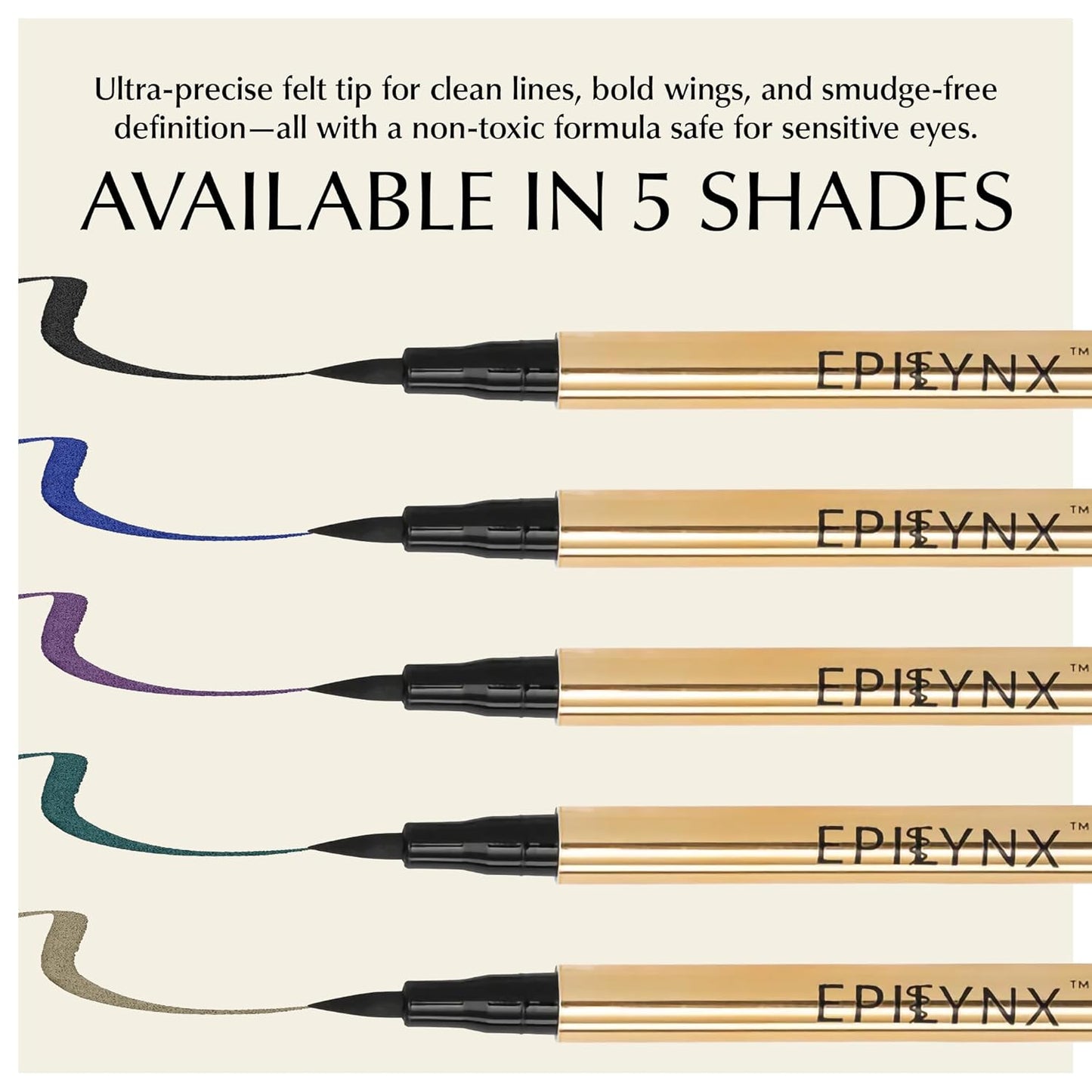 Skiennix Liquid Eyeliner - Hypoallergenic, Long-Lasting Waterproof Formula | Fine Brush Tip, Black 2mL
