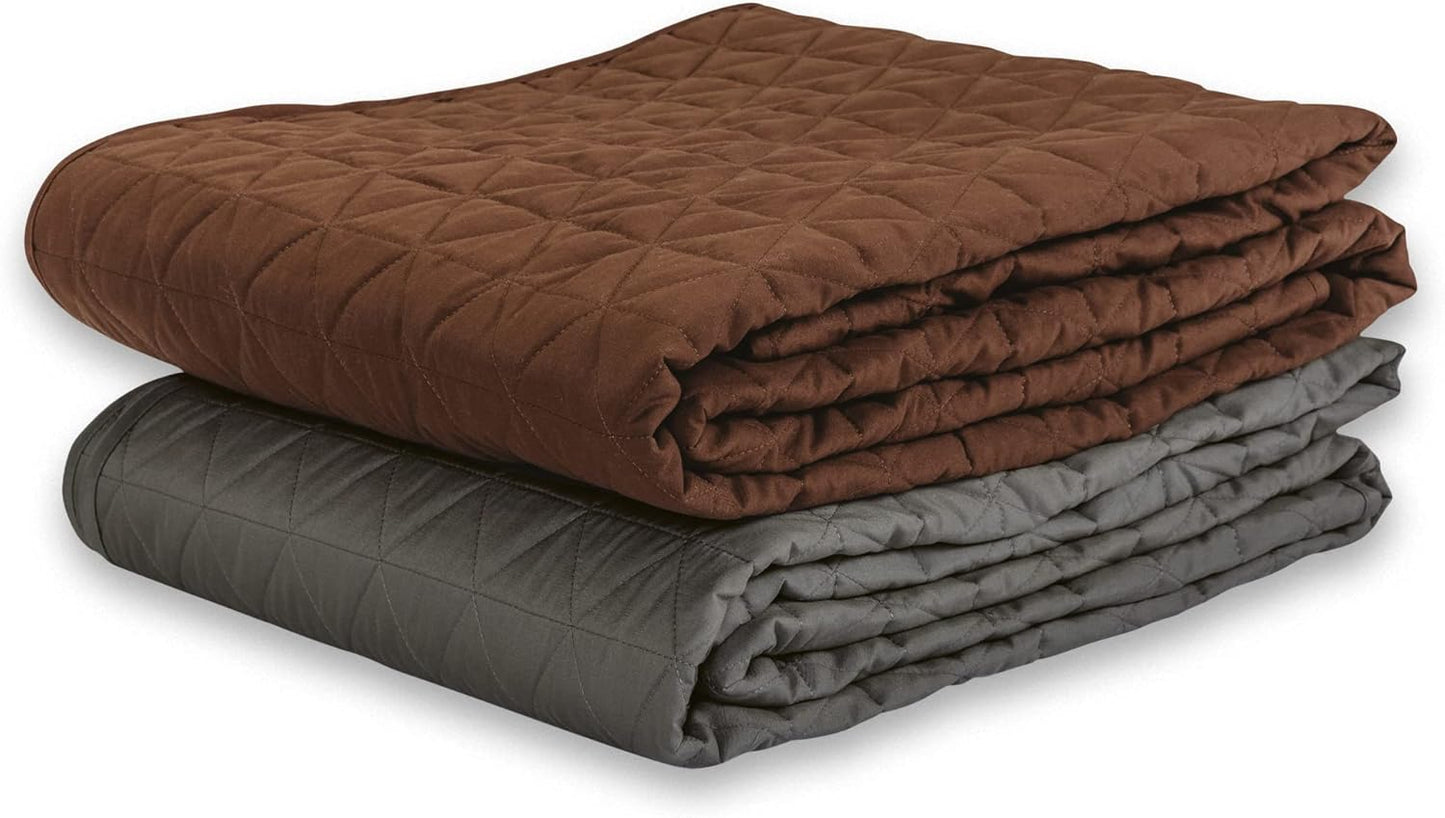 EARTHLITE Premium Quilted Blanket - Extra Soft Hypoallergenic Microfiber | Reversible, Machine-Washable (60" x 90")