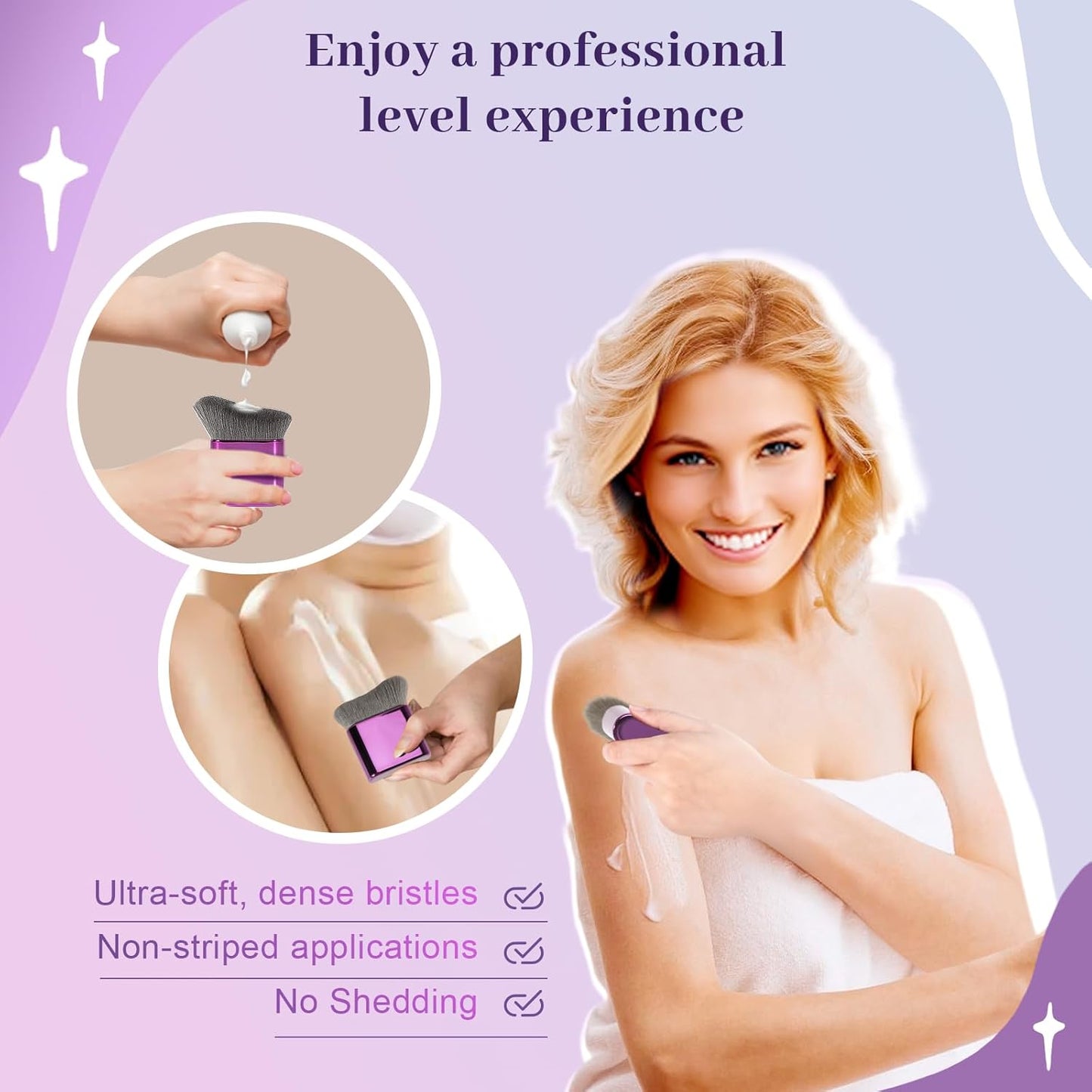 Yoseng Self Tanner Brush - Kabuki Makeup Tool for Streak-Free Tanning & Bronzing | Ideal for Face & Body