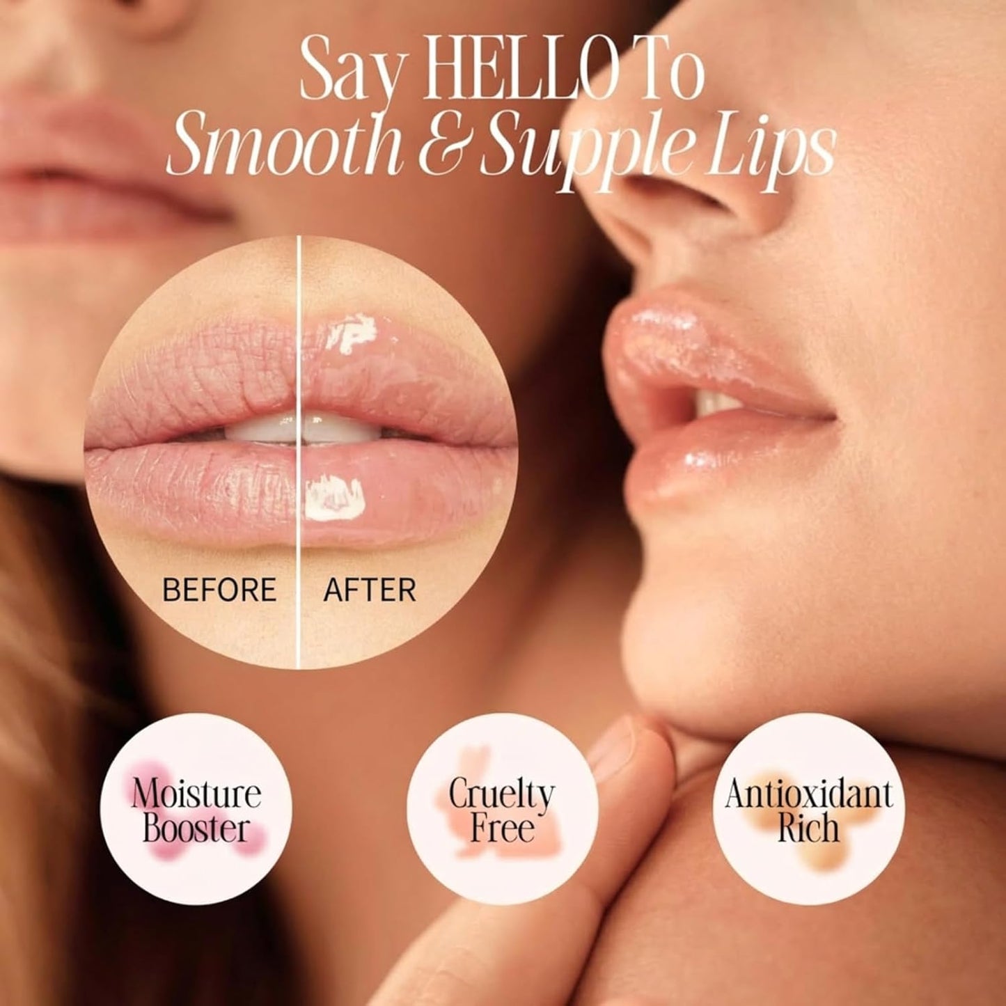 YUGLO Lip Sleeping Mask Peach - Hydrating Overnight Lip Moisturizer & Plumping Gloss Balm