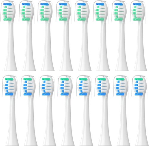 Philips Sonicare Replacement Toothbrush Heads - 16 Pack Soft Electric Brush Heads for Optimal Plaque Control | Compatible with HX9023/65, 4100, 5100, 6100