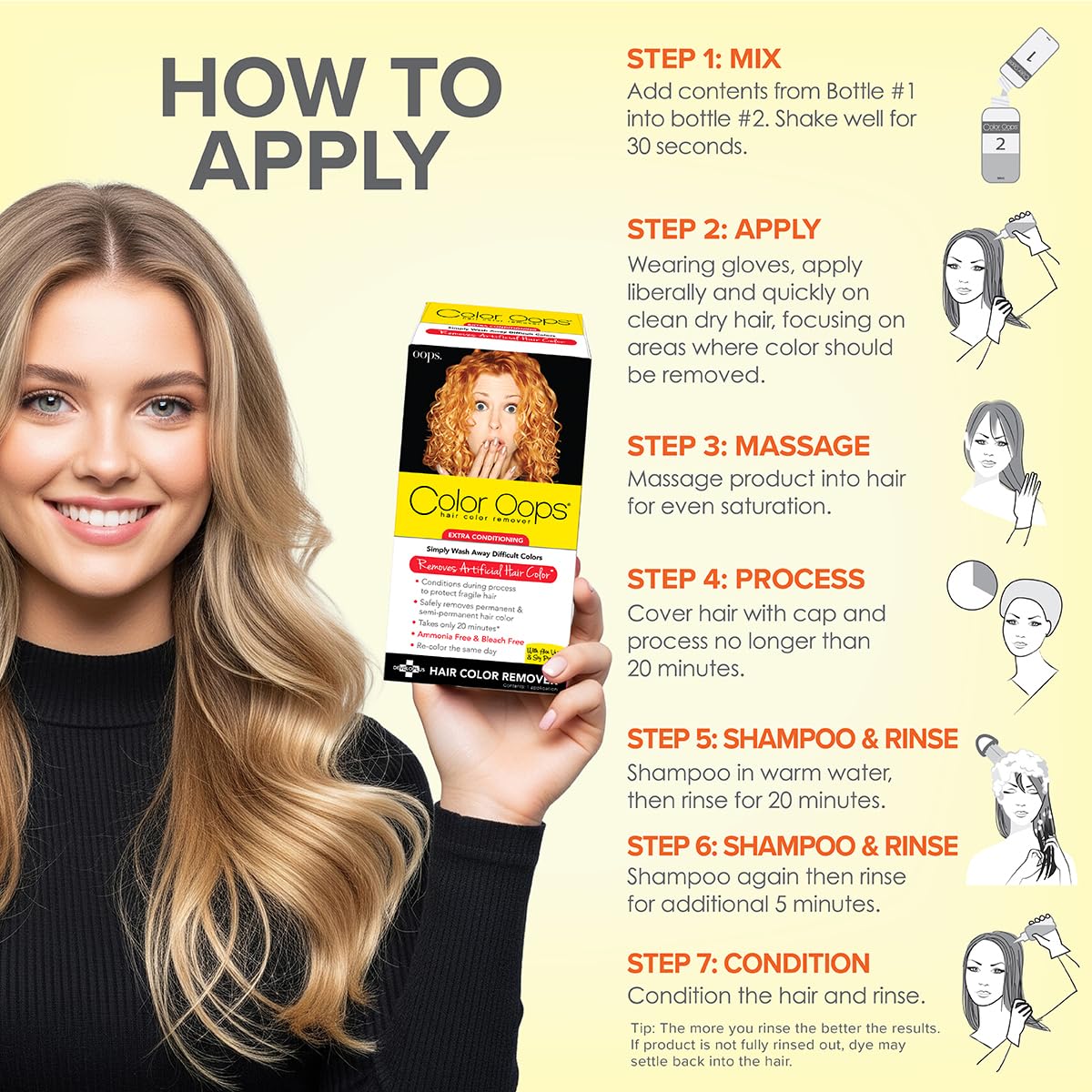 Color Oops - Extra Conditioning Hair Color Remover | Safely Removes Permanent & Semi-Permanent Dye in 20 Minutes