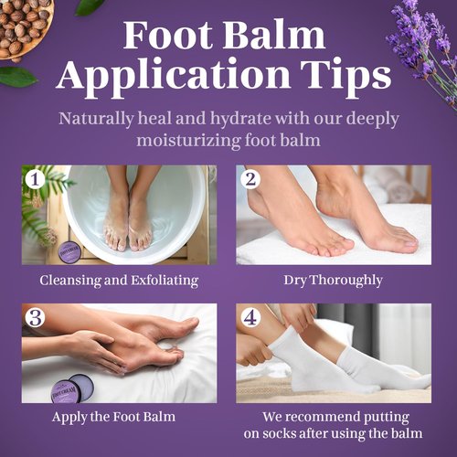 Pumice Valley Foot Balm - Natural Moisturizer for Dry, Cracked Heels & Feet | 2-Pack Lavender