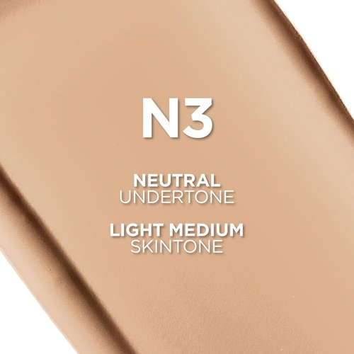 L'Oreal Paris True Match Foundation - Medium Coverage Liquid Makeup, N3 Light Medium, 1 Fl Oz