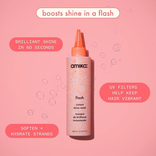 Amika Flash Instant Shine Mask - Revitalize Dull Hair with Intense Shine | 8 oz
