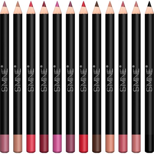 IS'MINE Matte Lip Liner Set - 12 High Pigmented Soft Pencils for Longwear Natural Lip Makeup