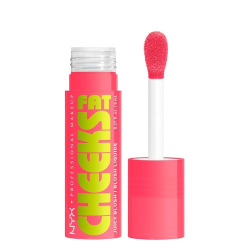 NYX PROFESSIONAL MAKEUP Fat Cheeks Liquid Blush - Buildable Dewy Formula for 12HR Wear | Guava Gush (Bright Pink)