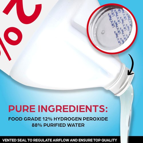 Allied Science 12% Food Grade Hydrogen Peroxide - 4X Stronger Cleaner for Home, Plants & Personal Care | 1 Gallon