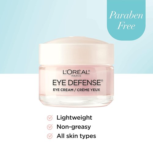 L'Oreal Paris Dermo-Expertise Eye Defense Cream - Caffeine & Hyaluronic Acid, 0.5 oz
