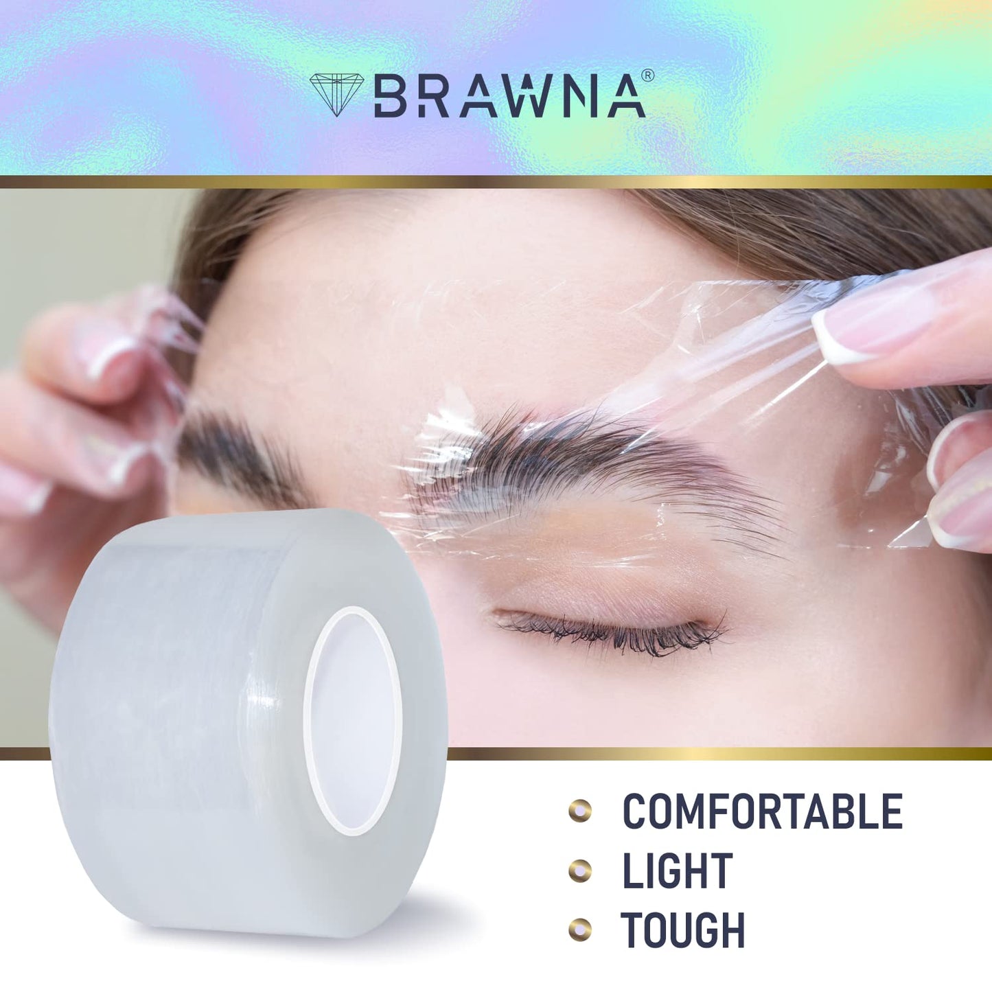 BRAWNA 1300 Ft [ 400 M ] Superior Preservative Film – Microblading Wrap for Lip Blush, Eyebrow Lamination, Tint Kit & Lash Lift – PMU Plastic Wrap & PMU Supplies - Microblading Kit - 1 Pack- Pink Box