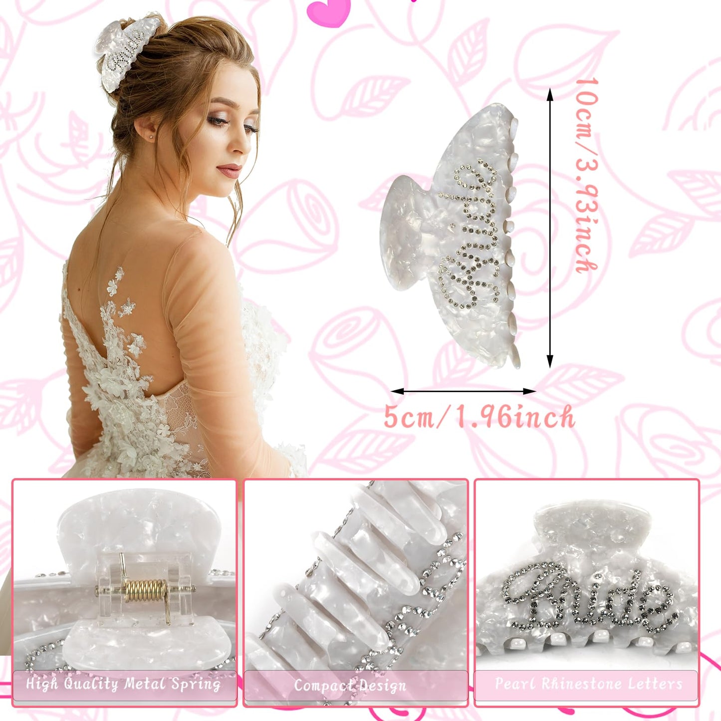 Tkifoda Bride to Be Gift Set - I Do Bride Slippers, Robe, Hair Claw, Makeup Bag - Bridal Shower & Wedding Gift