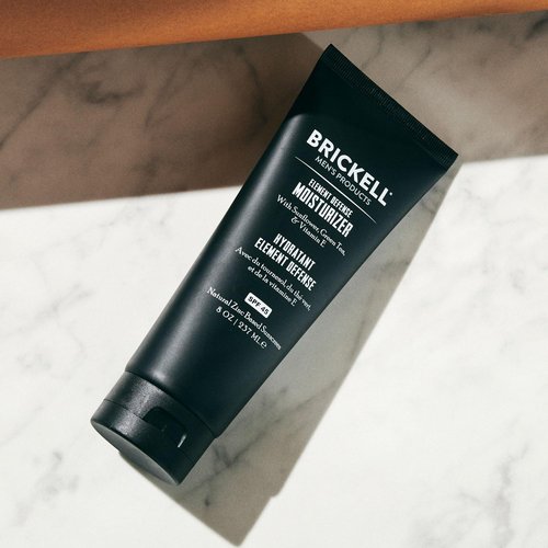 Brickell Men's Element Defense SPF 45 Moisturizer - Natural Zinc Oxide Sunscreen, Hydrates & Protects Skin, 8 oz, Unscented