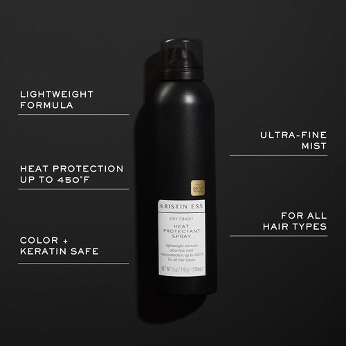 Kristin Ess Dry Heat Protectant Spray - Frizz Control & Shine Enhancer - 450°F Thermal Protection - Fresh Pear (5 oz)