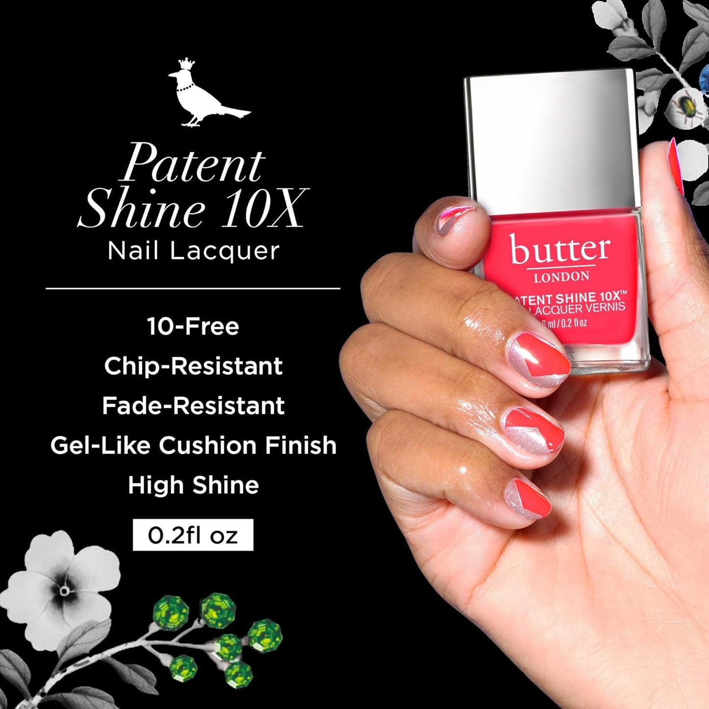 butter LONDON Nail Lacquer - Gel-Like Finish, Chip-Resistant & Strengthening - Vegan & Cruelty-Free