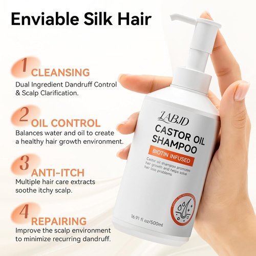 Regine Switzerland Castor Oil Shampoo & Conditioner Set - Strengthen & Restore Thin Hair | Sulfate-Free, 16.9 FL Oz