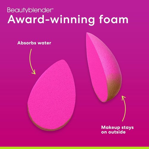Beautyblender® Original Pink Makeup Sponge - Super-Soft Foam for Flawless Blending | Reusable & Vegan