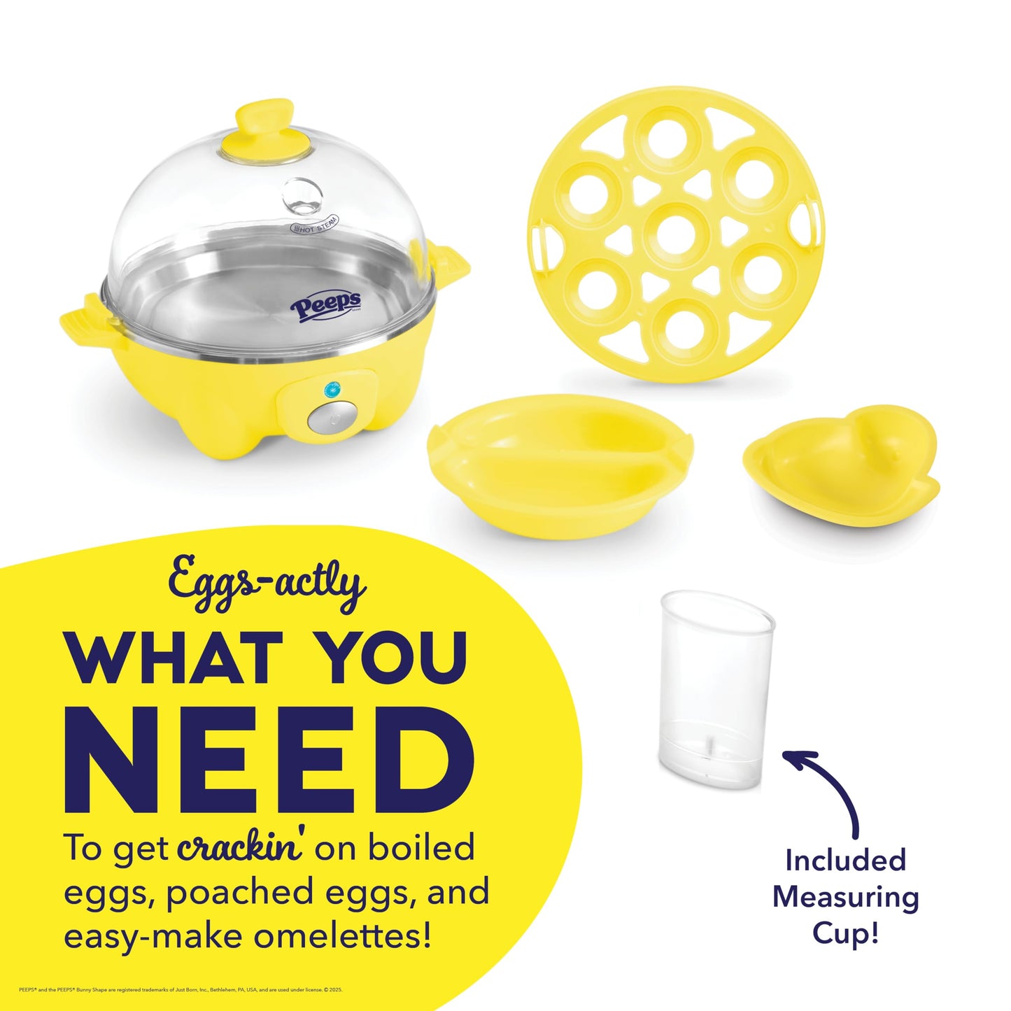 Dash Rapid Egg Cooker - Boiler, Poacher & Steamer - Includes Measuring & Recipe Guide - Dishwasher Safe - Holds 7 Eggs, Black