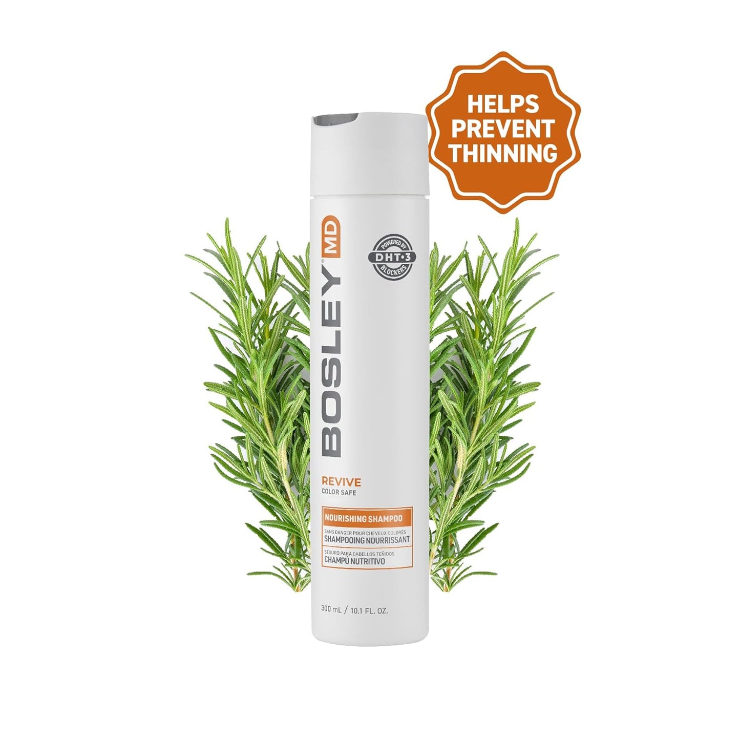 BosRevive Nourishing Shampoo for Thinning Hair - DHT Blocker, Sulfate-Free, Vegan with Biotin & Saw Palmetto | 10.1 Fl Oz
