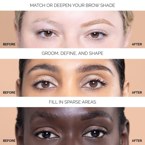 OFIR Brow Trace Precision Browliner - Waterproof Ultra-Fine Tip Eyebrow Pencil | Smudge-Proof Matte Finish | Long-Wear Tool with Spoolie | Chocolate Dark Brown, 0.003 OZ