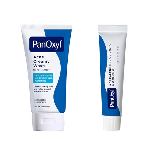 PanOxyl Acne Skincare Bundle | Adapalene 0.1% Leave-On Gel & 4% Benzoyl Peroxide Wash | 30 Day Supply