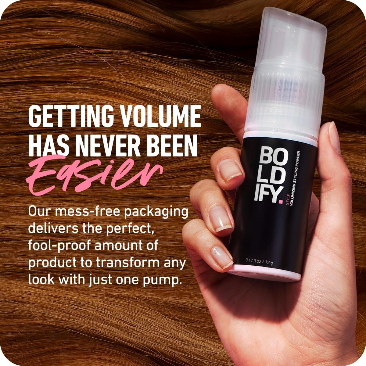 BOLDIFY Hair Texture Powder - Volumizing Styling Solution for Thinning Hair - Travel Size