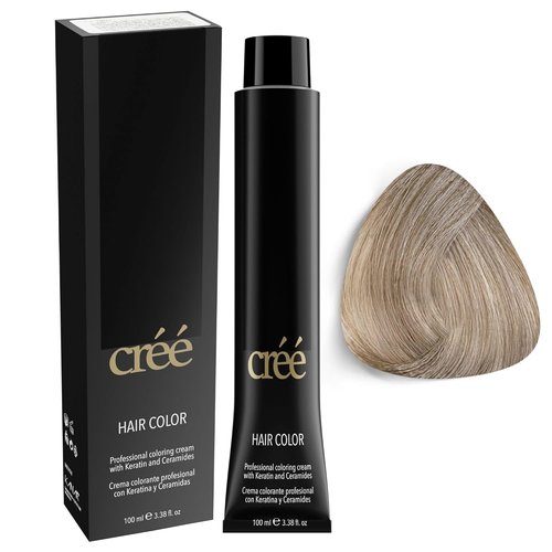 Cree Professional 10.11 Hair Color - Intense Ash Lightest Blond - Long-Lasting Gray Coverage | 100ml