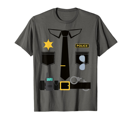 Police Costume For Kids Mens Halloween Costume Law Enforcer T-Shirt