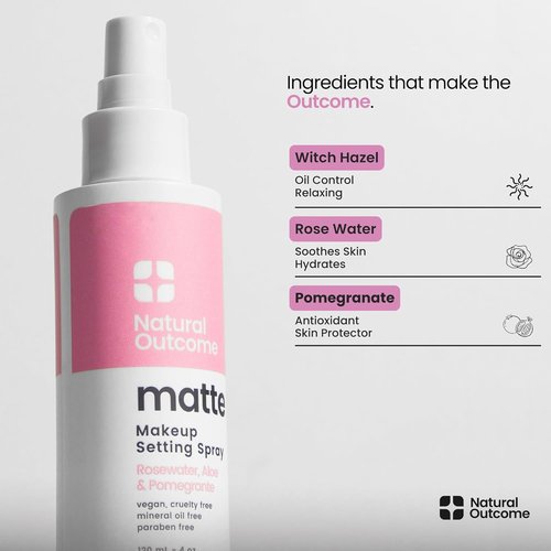 Matte Makeup Setting Spray - Oil-Free Vegan Formula for All Skin Types | All-Day Freshness & Shine | 4 oz