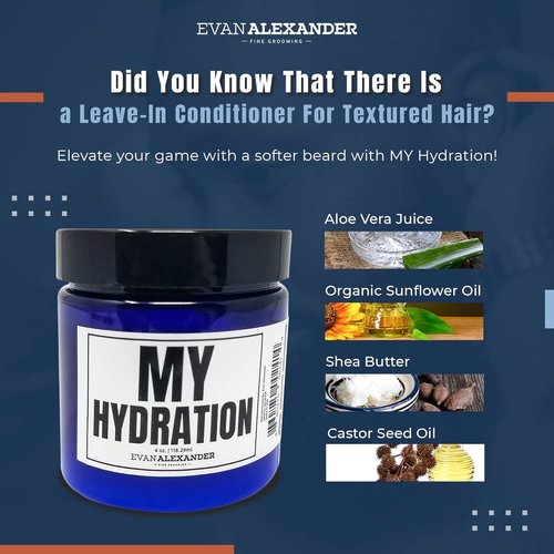 Evan Alexander Fine Grooming Hydration Beard Leave-In Conditioner - 4 oz | Softens, Tames Frizz & Promotes Growth